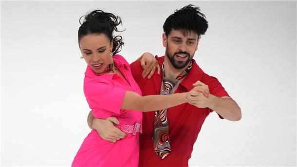 Platz neun für deutsches Eistanz-Paar bei Eiskunstlauf-EM Jennifer Janse van Rensburg (l) und Benjamin Steffan belegen nach dem Rhythmustanz bei der Eiskunstlauf-EM den neunten Platz.