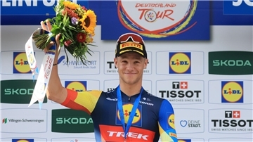 Jonathan Milan hat den Prolog der Deutschland Tour gewonnen.