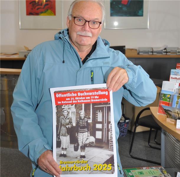Jürgen Bösch, Sprecher der Bremervörder KuH-Arbeitsgruppe Stadtgeschichte, freut sich auf den neuen Jahrbuch-Band und lädt alle Interessierten zur Buchvorstellung in den Ratssaal ein.
