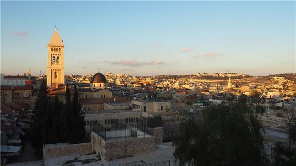 Kaiser Wilhelm II. ließ die Erlöserkirche Ende des 19. Jahrhunderts in der Altstadt von Jerusalem in unmittelbarer Nähe der Grabeskirche bauen, die im Jahr 335 nach Christus geweiht wurde. (Archivbild)