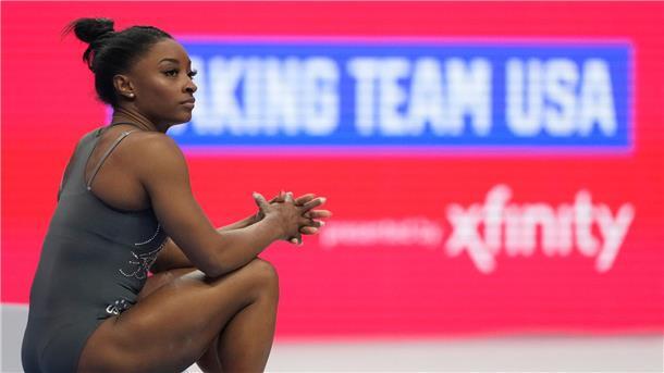 Turn-Star Biles gewinnt Mehrkampf bei Olympia-Ausscheidungen Kam beim Mehrkampf bei den US-Trials auf 58,650 Punkte: Simone Biles.
