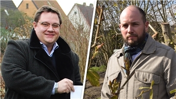 Kampfkandidatur ausgeschlossen: Matthias Keck (CDU, links) soll wieder stellvertretender Ortsbürgermeister in Langen werden, als neuer Ortsbürgermeister und damit Nachfolger von Sozialdemokrat Thomas Fahse wird Sascha Kuntzmann (SPD, rechts) vom Ortsrat getragen.