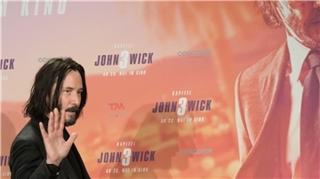 Keanu Reeves stellt „John Wick: Kapitel 3“ in Berlin vor.