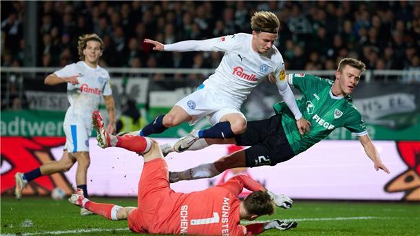 Bouchama führt Münster nach Rückstand noch zum Sieg Kiel traf früh zum 1:0.