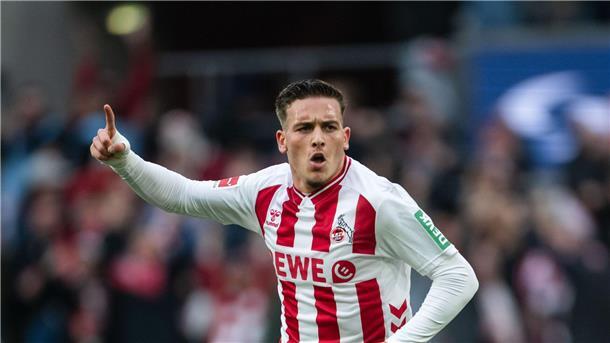Köln-Coach Kwasniok spricht über möglichen El Mala-Abschied Kölns Said El Mala jubelt über seinen Treffer zum Ausgleich.