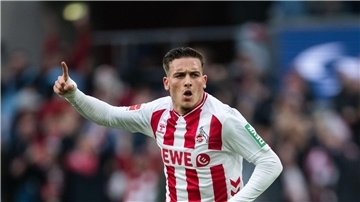 Kölns Said El Mala jubelt über seinen Treffer zum Ausgleich.  