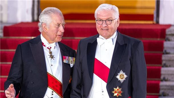 Die Krönung: Deutsche Gäste und ein Moment ohne TV König Charles III. (l) und Bundespräsident Frank-Walter Steinmeier werden sich bei der Krönung wiedersehen.