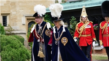 König Charles III. und Königin Camilla nehmen an der jährlichen Zeremonie des Hosenbandordens („Order of the Garter“) in der St. George’s Chapel teil.