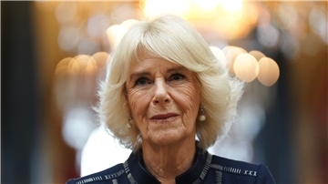 Königsgemahlin Camilla bei einem Empfang in London.