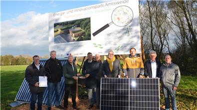 Energie- und Innovationspark in Bad Bederkesa: Baustellenschild enthüllt