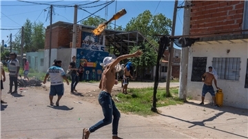 Krawalle im argentinischen Rosario.