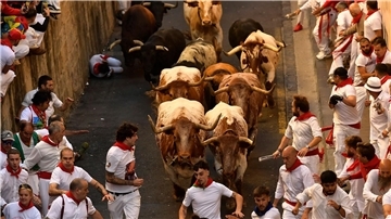 Kurz, heftig und gefährlich - so sind die Stierhatzen seit Jahrhunderten in Pamplona.