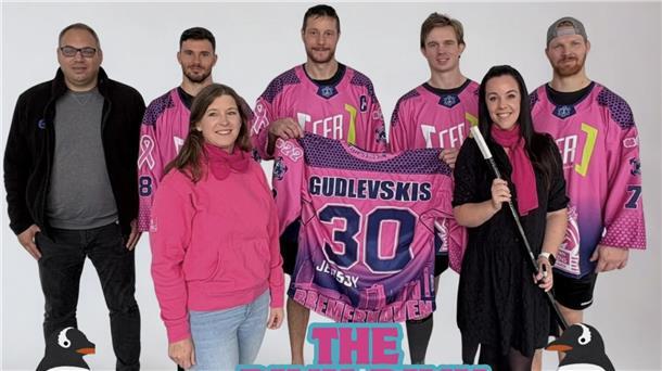 Ladies Circle 23 verlost in Zusammenarbeit mit den Fischtown Pinguins Sondertrikots für den guten Zweck.