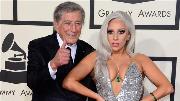 Lady Gaga und Tony Bennett bei der Grammy-Verleihung 2015.