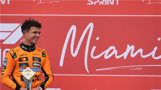 Trotz Unwetterwarnung: Piastri in Miami ganz cool Lando Norris war im Chaos-Sprint von Miami richtig cool.