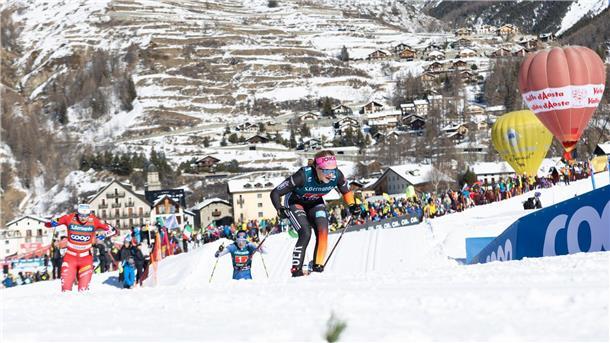 Langlauf: Laura Gimmler wird Dritte im Sprint Laura Gimmler schafft es in Italien erneut auf das Podest.