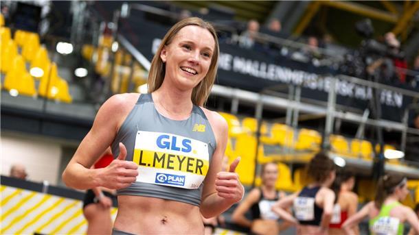 Lea Meyer freute sich über ihren Meistertitel über die 3000 Meter.
