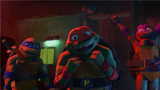 Comeback der „Turtles“ mit Seth Rogen und Co. Leonardo (l-r), Raphael, Donatello und Michelangelo liefern Kinospaß für Jung und Alt.