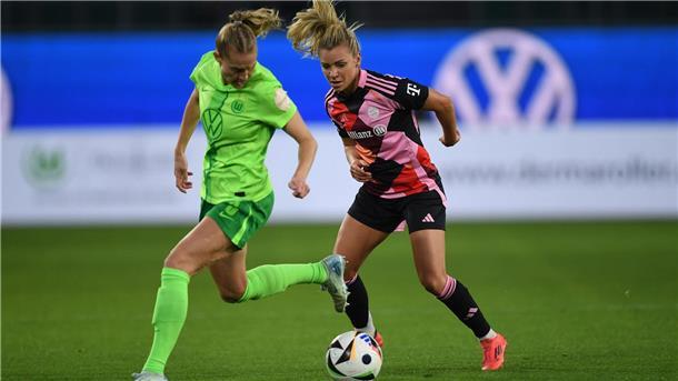 Linda Dallmann (r) bringt Bayern gegen Juventus in Führung.