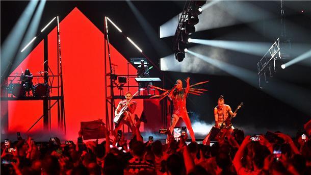 Lord Of The Lost beim ESC-Finale in Liverpool.