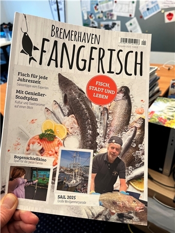 Macht Lust auf Fisch und die Seestadt: das Magazin „ Bremerhaven Fangfrisch“.