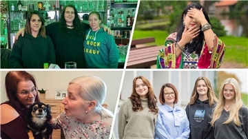 Eine Kombination von Fotos mit Menschen, die Protagonisten in Artikeln zur Serie „So lebt der Norden“ sind.