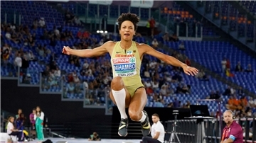 Malaika Mihambo holte sich bei der Olympia-Generalprobe in London den Sieg.