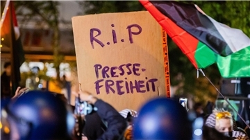 Auf Demos angegriffen Manche Reporter wurden bei ihrer Arbeit angegriffen.