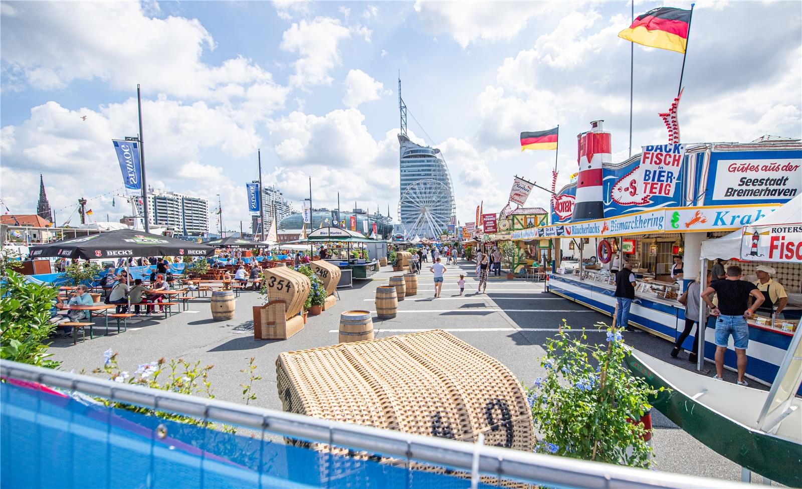 Maritime Tage in Bremerhaven 2021: Auf dem Festgelände war ordentlich was los.