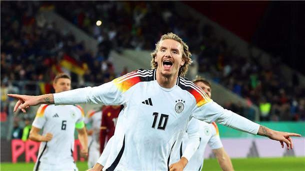 U21 feiert EM-Ticket - „Deutschland immer bisschen Favorit“ Matchwinner Nick Woltemade beim Sieg der U21 gegen Bulgarien.