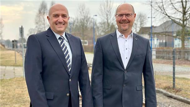 Matthias Herten und Christoph Grimm von der EVB.
