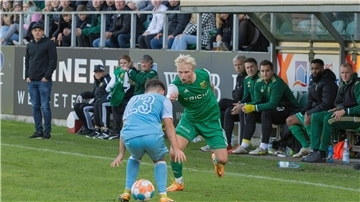 Matti Cebulla (hier im Heimspiel gegen Lupo Martini Wolfsburg) wird im Heimspiel gegen Arminia Hannover wegen einer Gelb-Sperre fehlen.