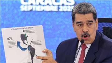 Mit dem Beschuss mutmaßlicher Drogenboote aus Venezuela in der Karibik verschärfte US-Präsident Donald Trump bereits die Gangart gegen Maduro.(Archivbild).