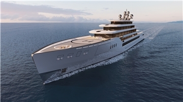 Yacht auf dem Meer, Grafik