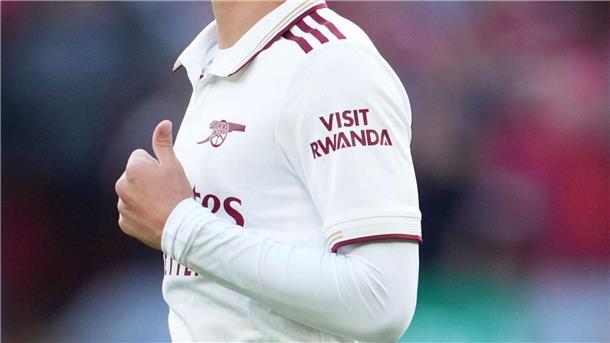 Mit dem Schriftzug „Visit Rwanda“ wirbt das Land für den Tourismus im Land.