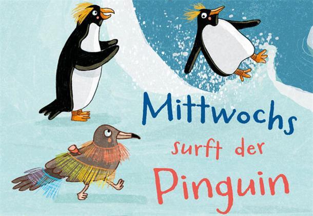 „Mittwochs surft der Pinguin“ heißt das Buch, das Kinderbuchautorin Johanna Prinz in Fedderwardersiel vorstellt. 