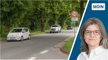 Tempo 30 Schild an Landesstraße 118