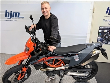 Motorradfahren ist das Hobby von Marcel Hamann.