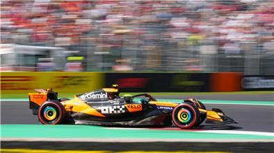 Nach seinem Defekt am McLaren in Zandvoort ist Norris voll in Fahrt.