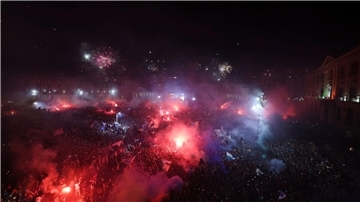 Neapels Fußballfans feiern den Meistertitel in Italien