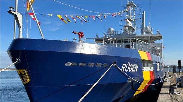 Die "Rügen" ist das neue Mehrwachenschiff des Zolls