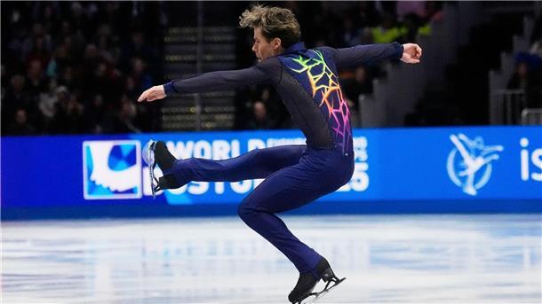 Deutsches Eiskunstlauf-Team zwischen Glanz und Grauen Nikita Starostin schied bei der WM im Kurzprogramm chancenlos aus.