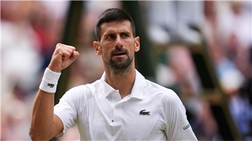 Novak Djokovic ist zum zehnten Mal in das Finale von Wimbledon eingezogen.