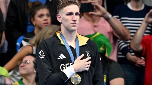 Olympiasieger Lukas Märtens kämpfte mit den Tränen.