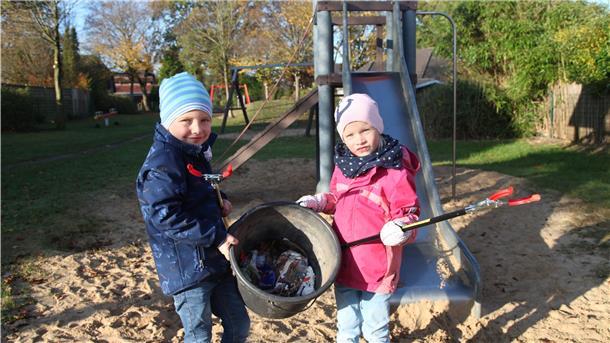 Kinder aus der Region machen die Welt zu einem besseren Ort Oskar und Luise Otten aus Schiffdorf sind begeisterte Müllsammler.