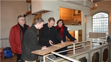 Arbeiten an der Hillebrand-Orgel in der St. Margarethenkirche