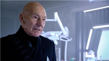 Patrick Stewart als Captain Jean-Luc Picard in einer Szene aus „Star Trek: Picard“.