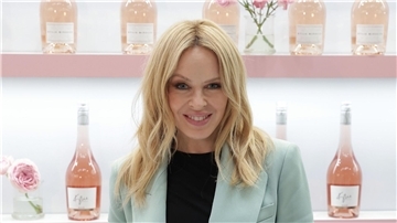 Popstar Kylie Minogue im März auf der Messe ProWein 2023.