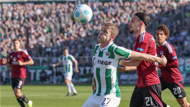 Preußen Münster verliert unglücklich gegen Nürnberg.