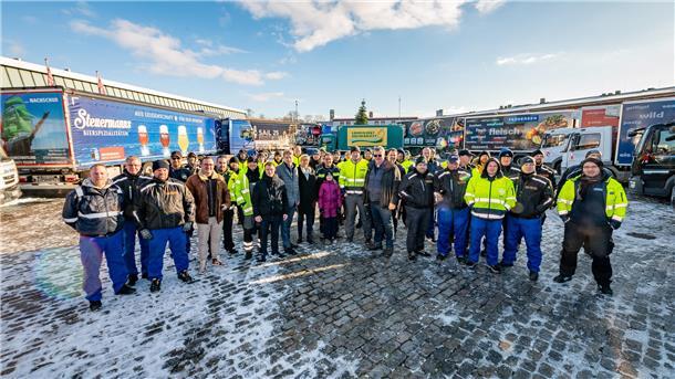Protest Gastro/Großmarkt/Trucker im Schaufenster Fischereihafen.